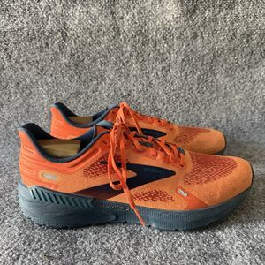 Brooks Launch GTS 9 Running Sneakers Shoes Orange Navy Men's Breathable Low Top